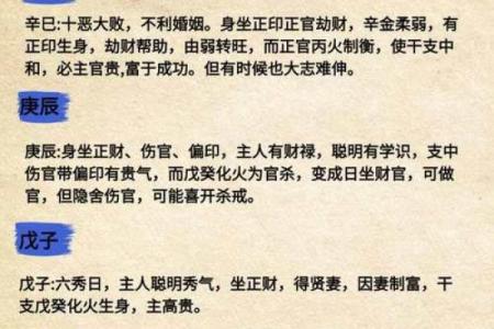 庚辰日柱人的命运分析与解读